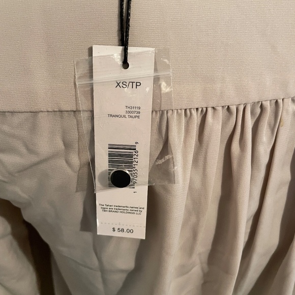 Tahari blouse long sleeve v neck button cuff gray womens extra small - Picture 3 of 8